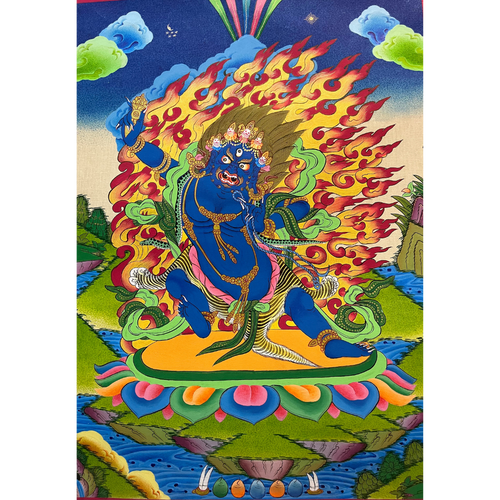 Vajrapani - Hand-painted Thangka