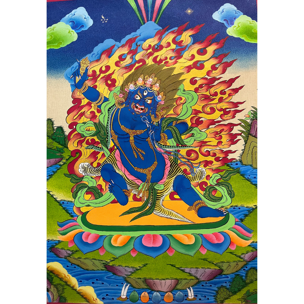 Vajrapani - Hand-painted Thangka