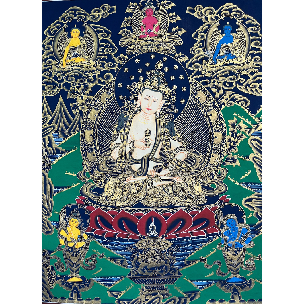 Vajrasattva - Hand-painted Thangka