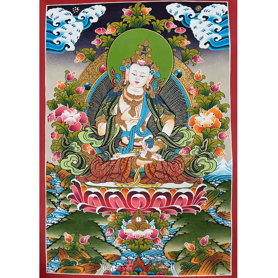 Vajrasattva - Hand-painted Thangka