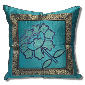 Blue Flower Cushion Cover