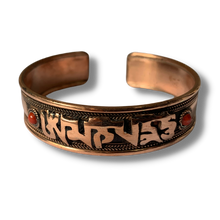 Load image into Gallery viewer, Mani Compassion Mantra Brass Cuff