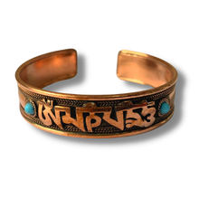 Load image into Gallery viewer, Mani Compassion Mantra Brass Cuff