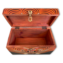 Load image into Gallery viewer, Hand-Painted Tibetan Tiger Wooden Storage Box