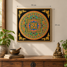 Load image into Gallery viewer, Tibetan Buddhist Mandala – Traditional Hand-Painted Canvas Artwork