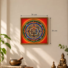 Load image into Gallery viewer, Intricate Tibetan Buddhist Mandala – Hand-Painted Traditional Thangka Art | 36 × 36 cm