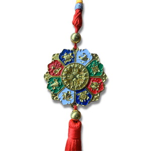 Lotus Eight Auspicious Symbols Hanger with Tassel