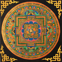 Load image into Gallery viewer, Tibetan Buddhist Mandala – Traditional Hand-Painted Canvas Artwork