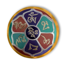 Load image into Gallery viewer, Tibetan Round Mani Mantra Magnet – 7.5cm