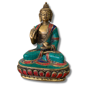 Blessing Buddha Statue - Stone Chip Setting