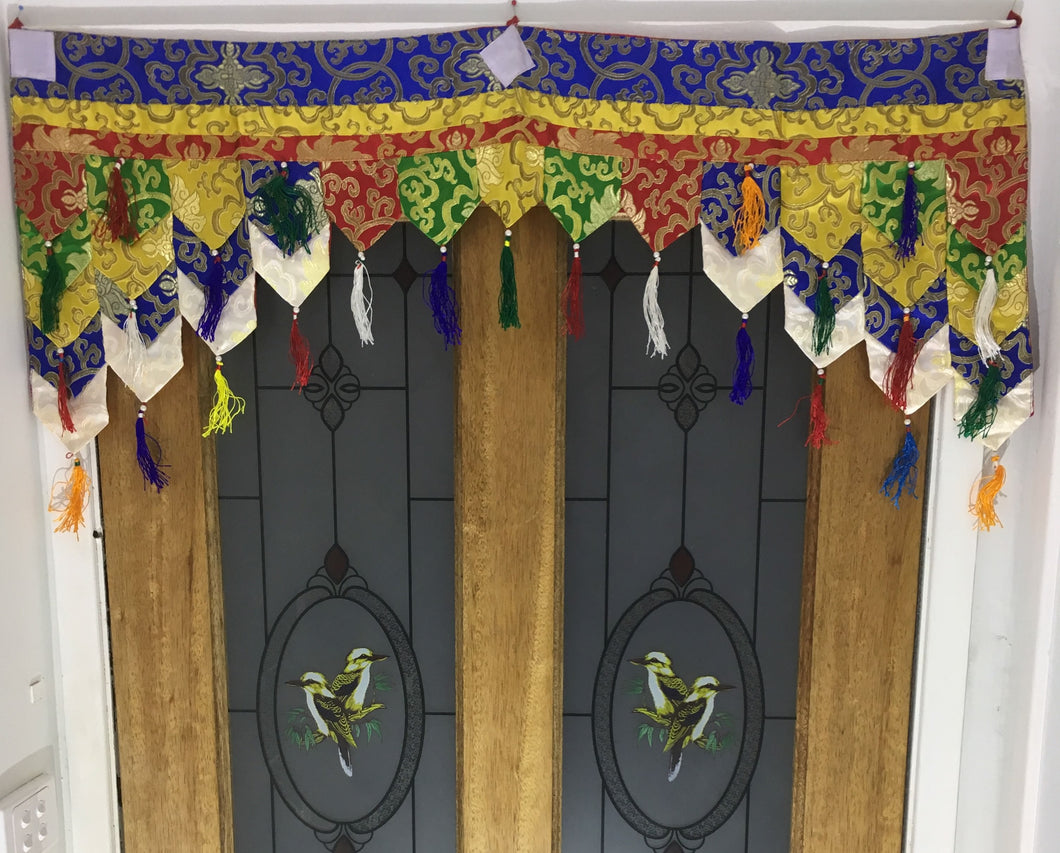 Doorway altar/shrine brocade banner
