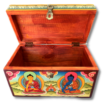 Load image into Gallery viewer, Tibetan Treasure Box - Buddha Box - Golden Wheel