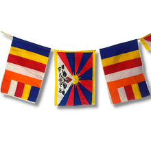 Load image into Gallery viewer, Universal Buddhist Flag &amp; Tibetan National Flag Banner