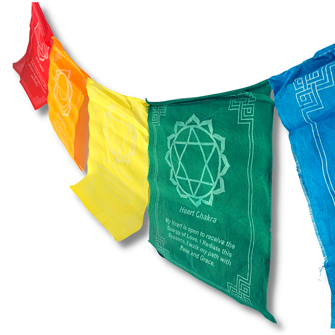 Chakra Healing Prayer Flags - English – Tibetan Emporium