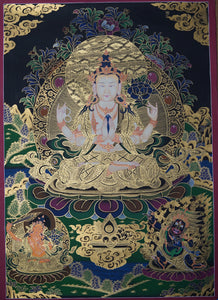 Chenrezig or Avalokiteshvara Thangka