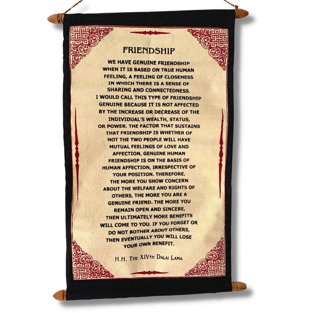 Wall Hanging Dalai Lama Friendship Quote