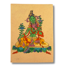 Load image into Gallery viewer, Green Tara on Lotka Paper Card