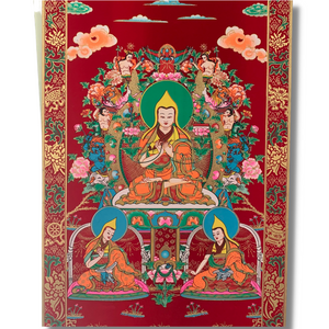Lama Tsongkhapa Thankga - Print on Velvet