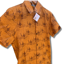 Load image into Gallery viewer, Tibetan Opera Dancer Short Sleeved Shirt - Burnt Orange