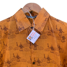 Load image into Gallery viewer, Tibetan Opera Dancer Short Sleeved Shirt - Burnt Orange