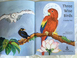 Children's Story Book: Three Wise Birds - title page