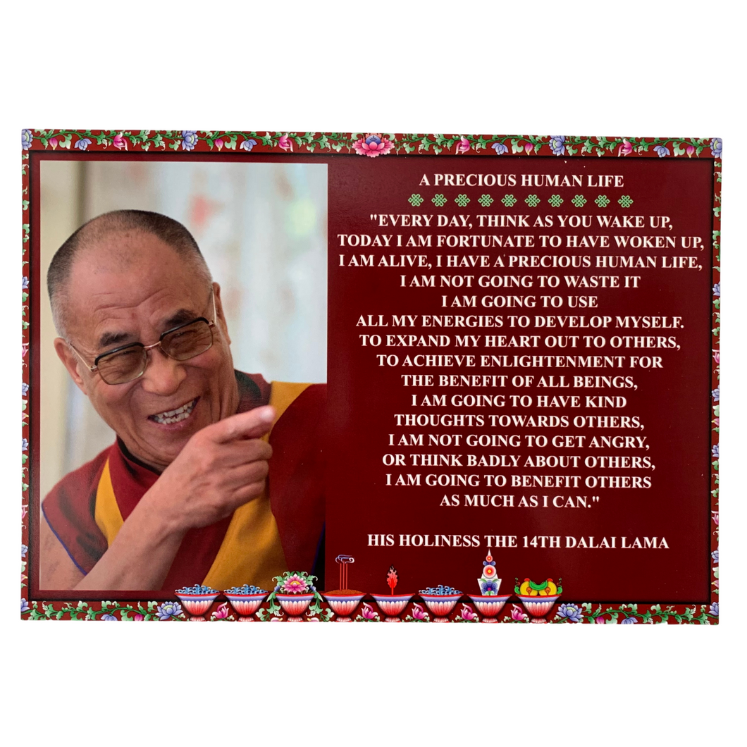 Dalai Lama’s ‘A Precious Human Life’ Quote Card