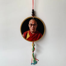 Load image into Gallery viewer, Dalai Lama Print Wood Hanger with Mani Mantra