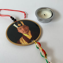 Load image into Gallery viewer, Hanger Karmapa Print Wood Hanger with Karmapa Mantra scale