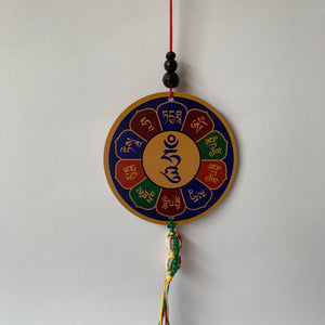 Hanger Medicine Buddha Print Wood Hanger with Mantra back