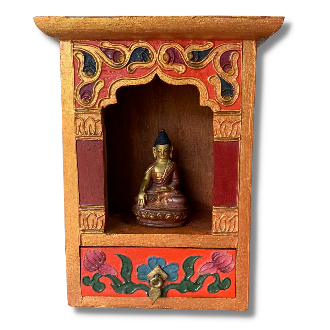 Tibetan Wooden Altar Box