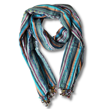 Load image into Gallery viewer, Multi-coloured Cotton Summer Scarf
