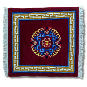 Premium Tibetan Carpet - Maroon