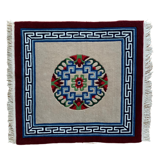 Premium Tibetan Carpet - Light Cream