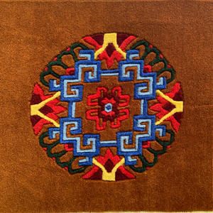 Premium Tibetan Carpet - Burnt Orange