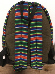 Tibetan Flag Children's Backpack Chocolate brown imitation leather back