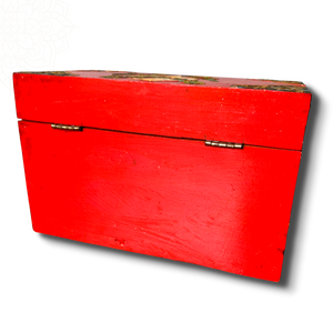 Tibetan Treasure Box Powerful Dragon - Red