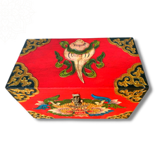 Load image into Gallery viewer, Tibetan Treasure Box Powerful Dragon - Red