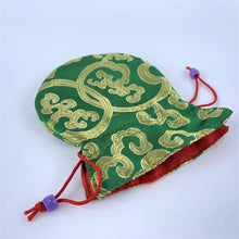 Load image into Gallery viewer, green brocade bag