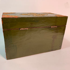 Tibetan Treasure Box Double Dorje Green