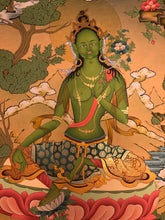 Load image into Gallery viewer, Green Tara Thangka