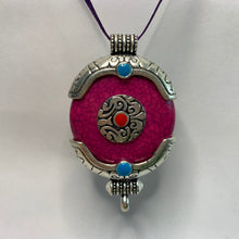 Load image into Gallery viewer, Round Amulet Pendant - Dark Purple