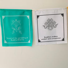 Load image into Gallery viewer, Eight Auspicious Symbols Prayer Flags - Extra Large