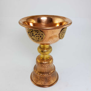 Copper Offering Butter Lamp - Large
