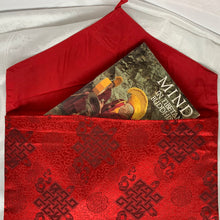 Load image into Gallery viewer, Brocade Book Bag - Dark Red