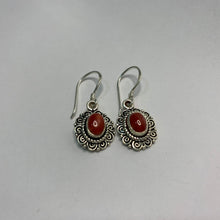 Load image into Gallery viewer, Red Bamboo Coral Earrings