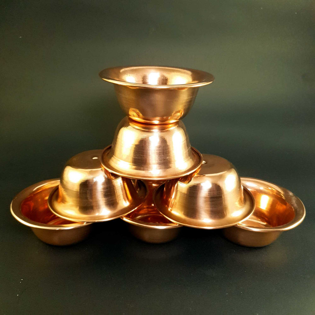 Copper Offering Bowls - Large - Set of 7