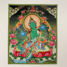 Load image into Gallery viewer, Tibetan Buddhist Deity Card - Green Tara