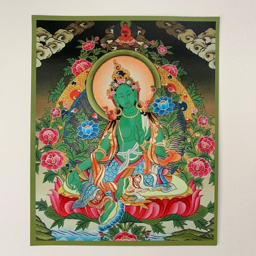 Tibetan Buddhist Deity Card - Green Tara