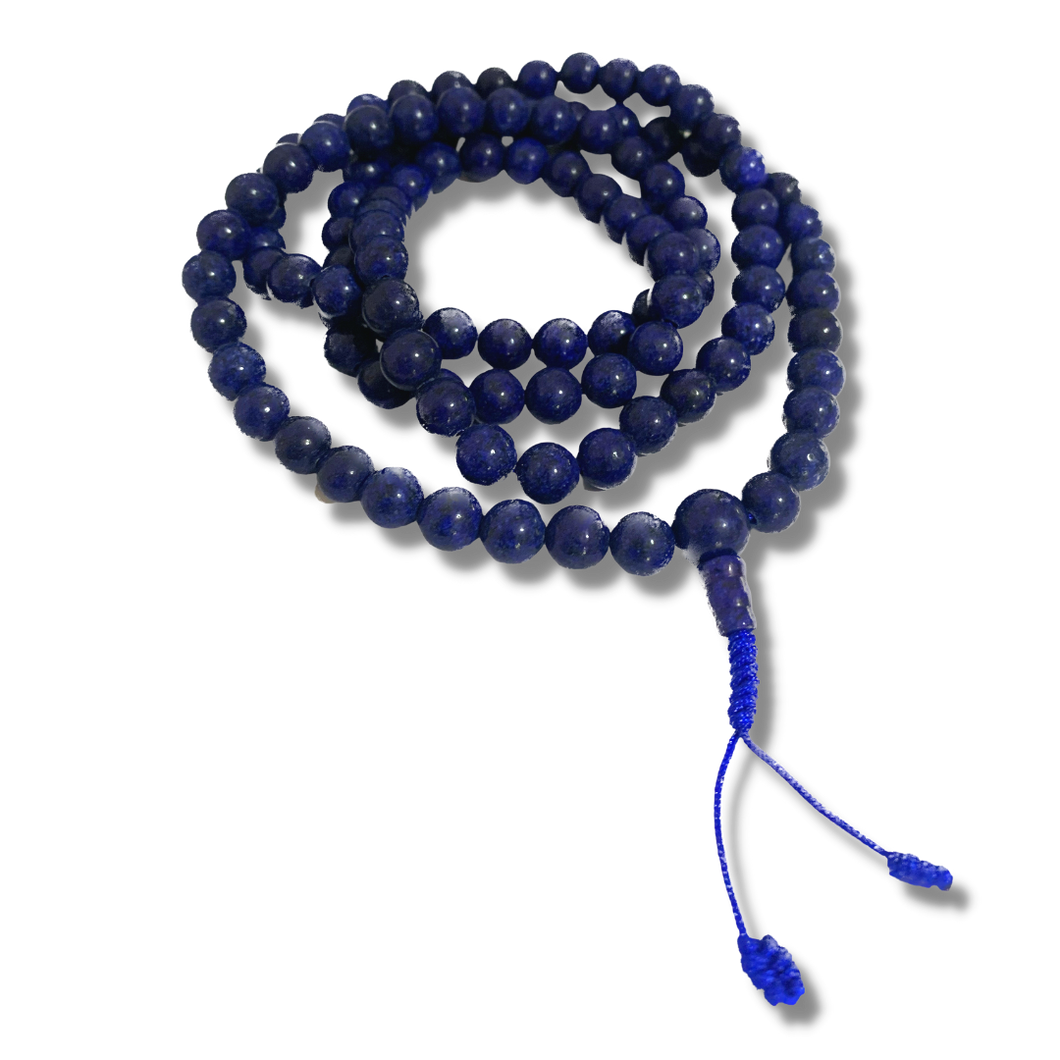 Faux Lapis Lazuli 108 Bead Mala - 8mm