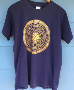 Mani Mandala dark blue t-shirt
